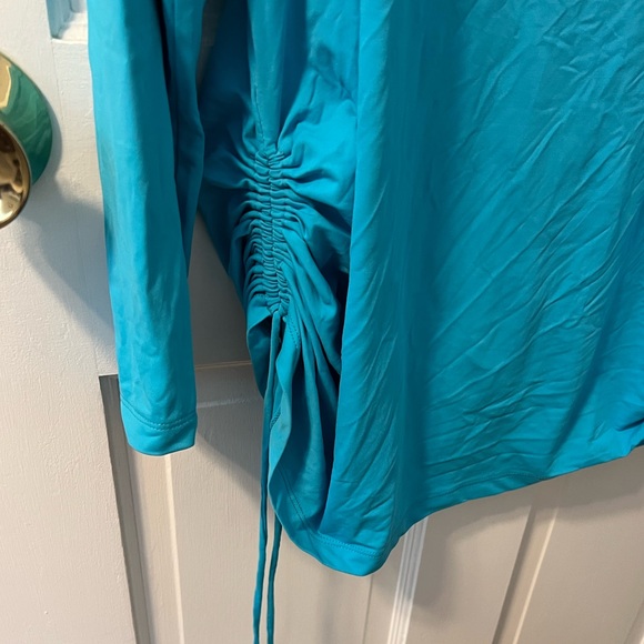 Lands' End Adjustable Long Sleeve Swim Tunic Rash Guard UPF 50 Sun Protection - Picture 3 of 4